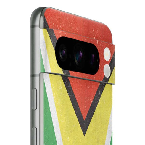 Guyana Flag Distressed Google Pixel 8 Pro Skin